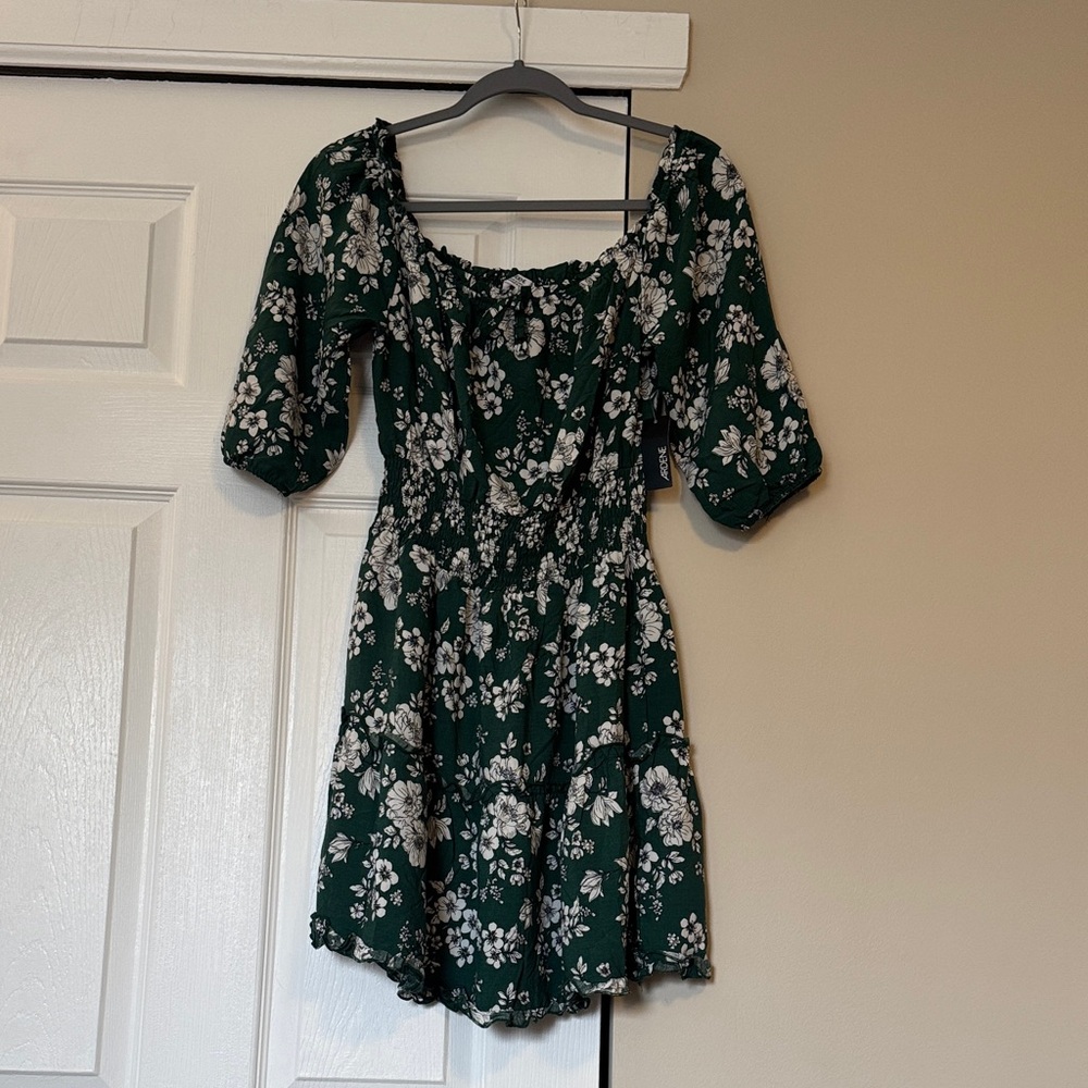 Ardene Green Floral Mini Dress